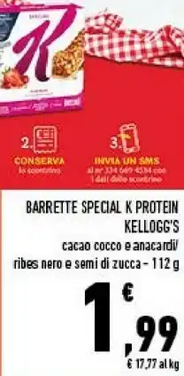 Conad Kelloggs Barrette Special K Protein offerta