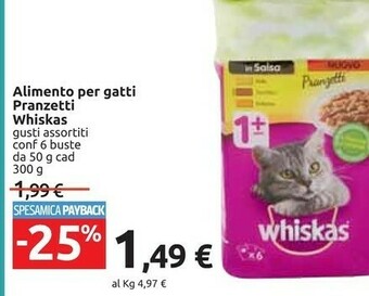 Carrefour Whiskas Cibo per gatti offerta