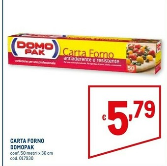 Metro Domopak Carta Forno offerta
