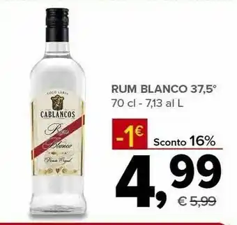 Cablancos Rum Blanco 700 Ml