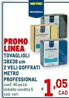 Metro Metro Professional Tovaglioli 2 Veli Goffrati offerta