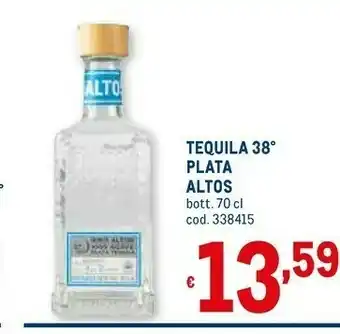 Altos Tequila 38 Plata 700 Ml