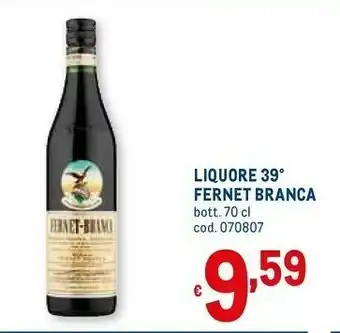 Branca Fernet Liquore 39