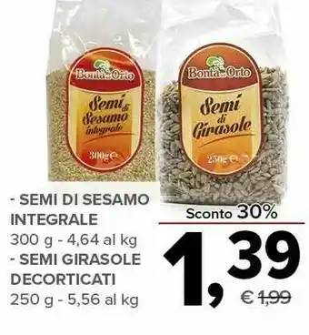 Todis Bontà dell'orto Bonta Dell Orto Semi Di Sesamo Integrale offerta