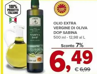 Todis L'arte Delle Specialità Olio Extra Vergine Di Oliva DOP Sabina 500 Ml offerta