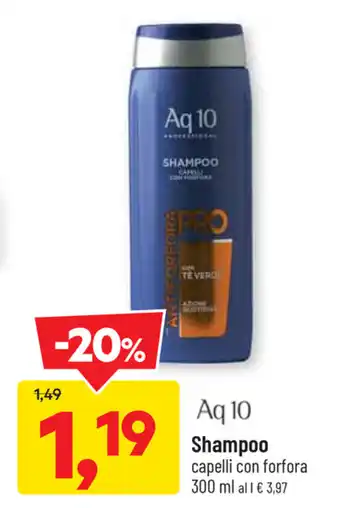 DPiù Aq 10 Shampoo 300ml offerta