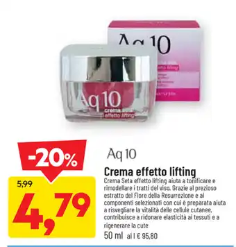 DPiù Aq 10 Crema effetto lifting 50ml offerta
