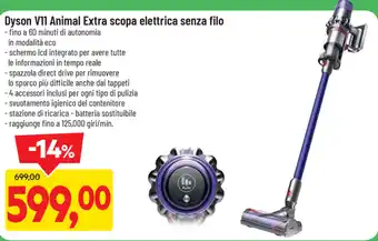 DPiù Dyson V11 Animal Extra scopa elettrica senza filo offerta