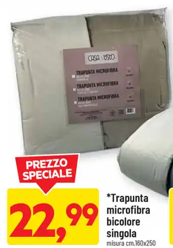 DPiù Trapunta microfibra bicolore singola 160x250 offerta