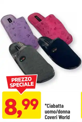 DPiù Ciabatta uomo/donna Coveri World offerta