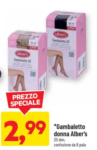 Gambaletto donna Alber's 20 den. 6 paia