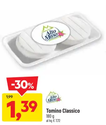 DPiù Alto Maso Tomino Classico 180g offerta