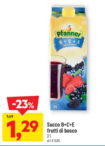 DPiù Succo B+C+E frutti di bosco 2l offerta