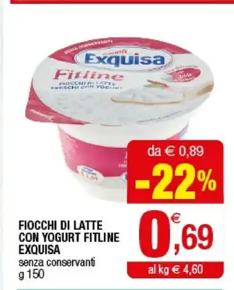 Iperal Exquisa Fiocchi Di Latte Con Yogurt Fitline offerta