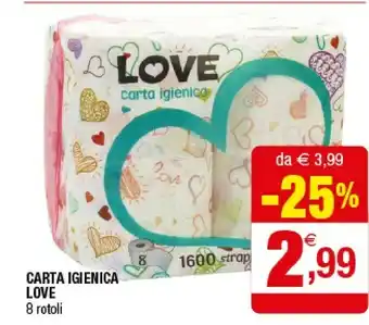 Iperal Love Carta Igienica offerta