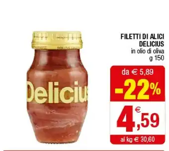 Iperal Delicius Filetti Di Alici In Olio Di Oliva offerta