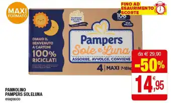 Iperal Pampers Pannolino Sole E Luna offerta