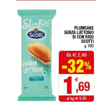 Iperal Scotti Plumcake Senza Lattosio Si Con Riso offerta