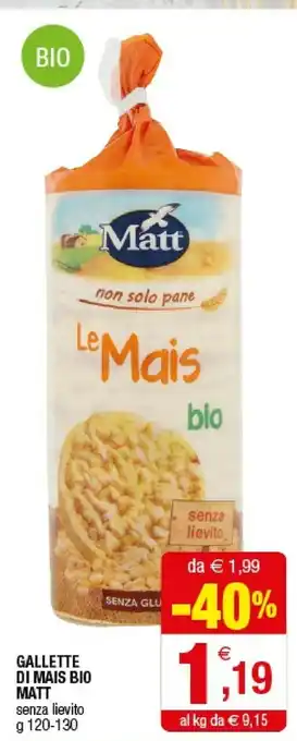 Iperal Matt Gallette Di Mais Bio offerta