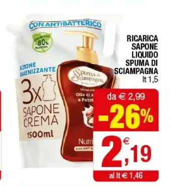 Iperal Spuma Di Sciampagna Ricarica Sapone Liquido offerta