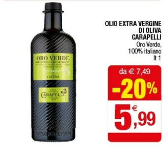 Iperal Carapelli Olio Extra Vergine Di Oliva offerta