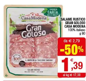 Iperal Casamodena Salame Rustico Gran Goloso offerta
