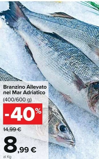 Carrefour Market Branzino Allevato Nel Mar Adriatico 400 G offerta