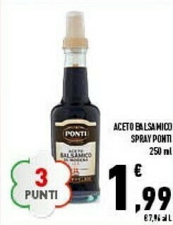 Conad Ponti Aceto Balsamico Spray 250 Ml offerta