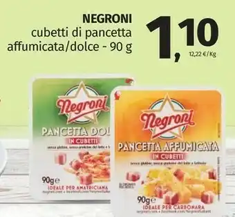 Pam Negroni Pancetta offerta