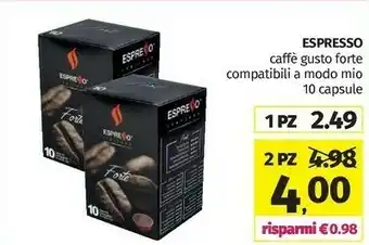 Pam Mio Cialde caffè offerta