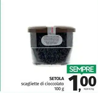 Pam Setola Cioccolato offerta
