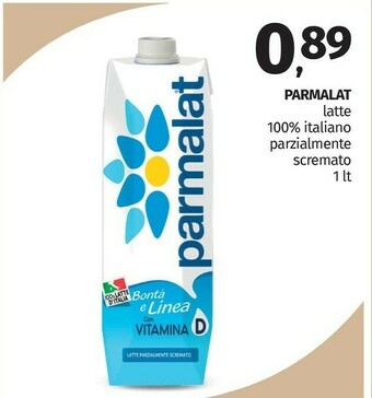Pam Parmalat Latte parzialmente scremato offerta