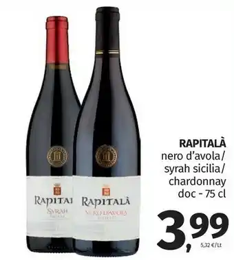 Pam Rapitalà Nero d'Avola offerta