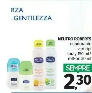 Pam Neutro Roberts Deodorante offerta
