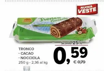 Todis Tronco Nocciola/ Cacao 250 G offerta