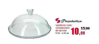 Happy Casa Paşabahçe VASSOIO CON COPERCHIO IN VETRO offerta