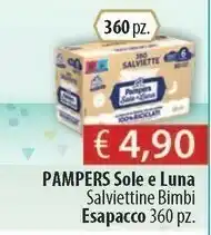 Acqua & Sapone Pampers Sole E Luna Salviettine Bimbi offerta
