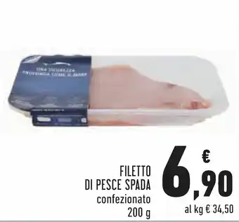 Conad Margherita Filetto di Pesce Spada 200g offerta