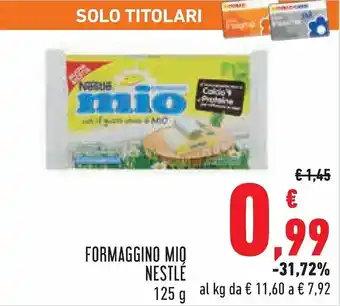 Conad Margherita Nestlé Formaggino Mio 125g offerta