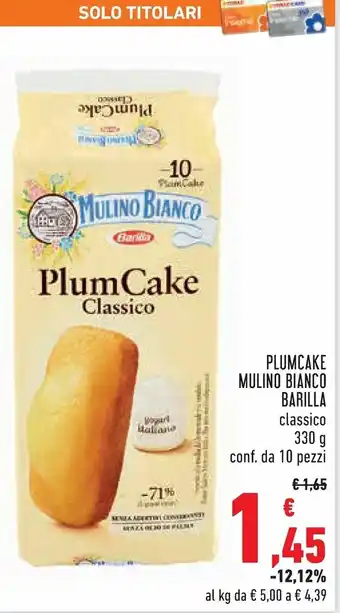 Barilla Mulino Bianco Plumcake 10 pezzi 330g