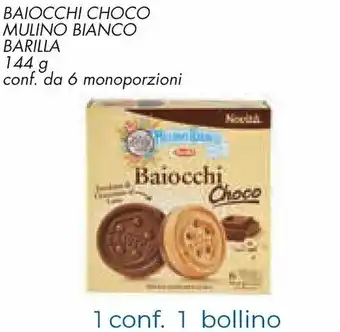 Conad Margherita Barilla Mulino Bianco Baiocchi Choco 144g offerta