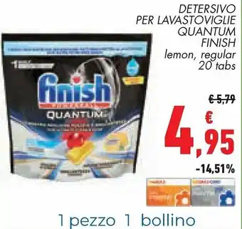 Finish Quantum Detersivo per Lavastoviglie 20 tabs