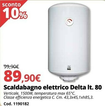 Brico Io Scaldabagno Elettrico Delta Lt. 80 offerta