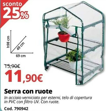 Brico Io Serra Con Ruote offerta