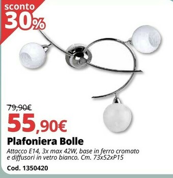 Brico Io Plafoniera Bolle offerta