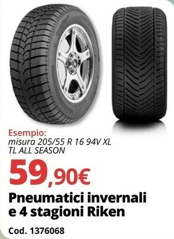 Brico Io Pneumatici Invernali E 4 Stagioni Riken offerta