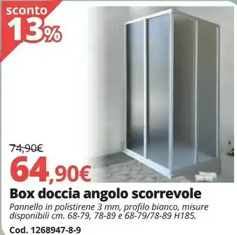 Brico Io Box Angolo Doccia Scorrevole offerta