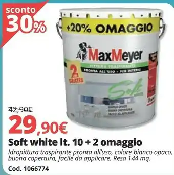 Brico Io Maxmeyer Soft White Lt. 10 + 2 Omaggio offerta