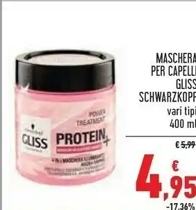 Schwarzkopf Maschera Per Capelli Gliss 300ml
