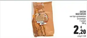 Conad Superstore Mago merlini Grissini 7 Cereali offerta